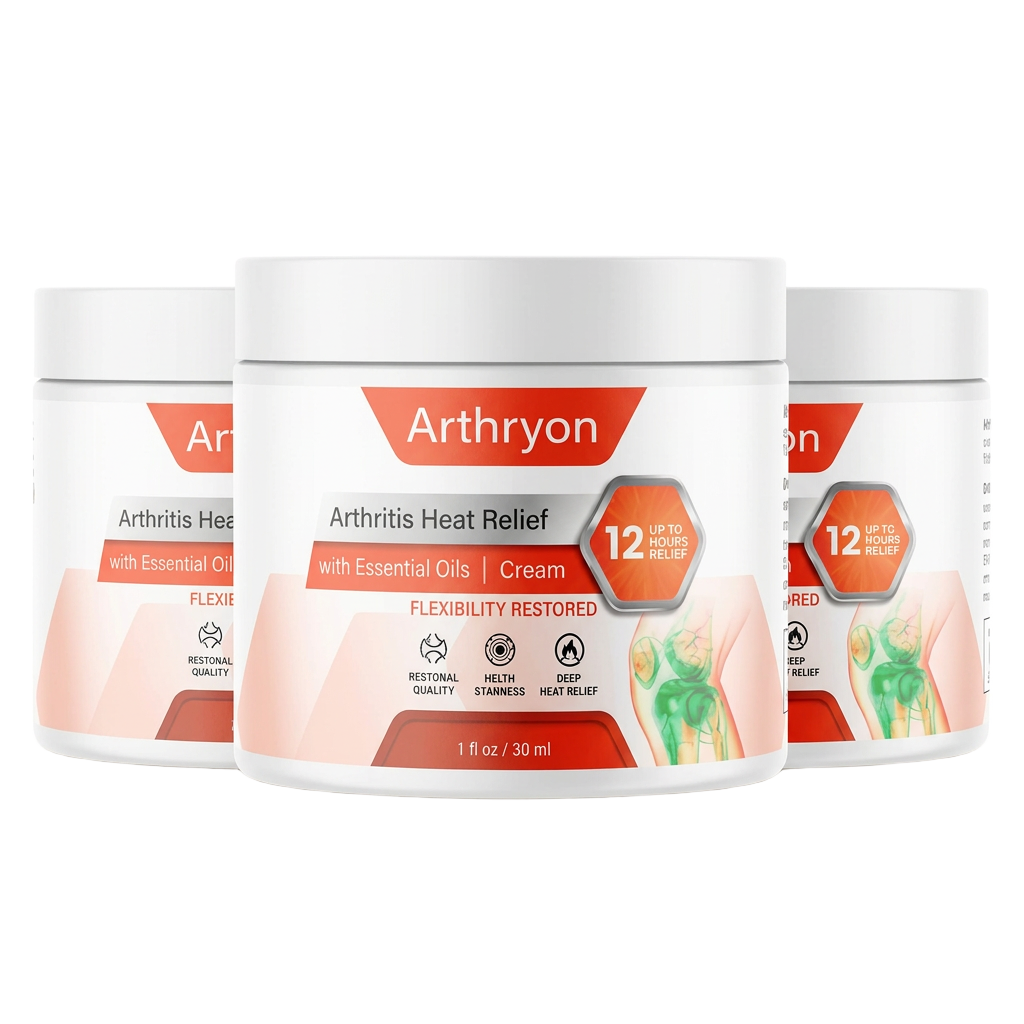 Three jars of Arthryon Heat Relief Cream